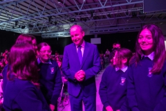 6-2-25
Pictured at the largest ever I Wish Showcase, held today, Thursday at the RDS in Dublin  was An Taoiseach , Micheal Martin, meeting students from Bunclody Community College, Co Wexford.
The showcase saw 4,000 female students gather to be inspired to pursue a career in Science, Technology, Engineering, or Maths (STEM). Today’s event — the largest I Wish Showcase to date — was officially opened by Taoiseach, Micheál Martin. 
With 45% of girls citing a lack of access to female role models as a barrier to STEM careers according to a recent I Wish survey, 46 speakers engaged directly with students at the all-island event, showcasing the power of visible role models in shaping aspirations and breaking barriers. Among them were Olympic sprint star Phil Healy; Olympic rower Zoe Hyde; Olympic relay star and Deloitte’s Strategic Project Lead, Claire Dunne (née Bergin); and international rally driver Aoife Rafferty, who shared their journeys of perseverance, ambition and success. 
This year’s event also features the largest-ever exhibition hall, with over 30 exhibitors from leading Irish and global companies and organisations showcasing exciting STEM career opportunities. Highlights included the Sport Innovation Hub in collaboration with Sport Ireland’s HER Moves campaign, where students explored how technology is transforming sports through interactive activities like rowing machines, reaction boards and jersey design stations. The Food Science Hub, led by Carbery, Kerry Group and Dawn Meats, demonstrated STEM’s impact on the food industry with machine learning tools, cheese-making tasks and problem-solving games.  
I Wish, a multi-award-winning programme showcasing the power of STEM to female students in Ireland and across the globe, has held its renowned annual Showcase since 2015, engaging with over 65,000 students in this time, hosting over 1,000 speakers, and partnering with over 130 industry leaders. 
 Pic:Naoise Culhane - no fee